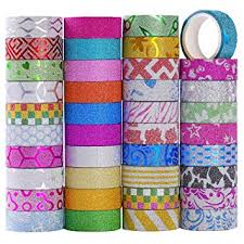 Pack of 12 Washi Tapes for Decorative Work - Art and Craft