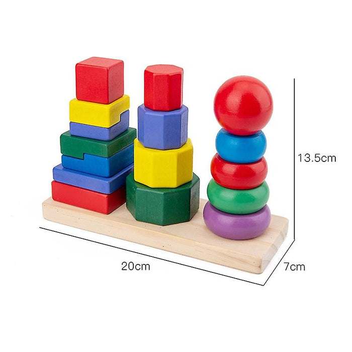 Rainbow Ring Tower & Stacker Wooden Toy