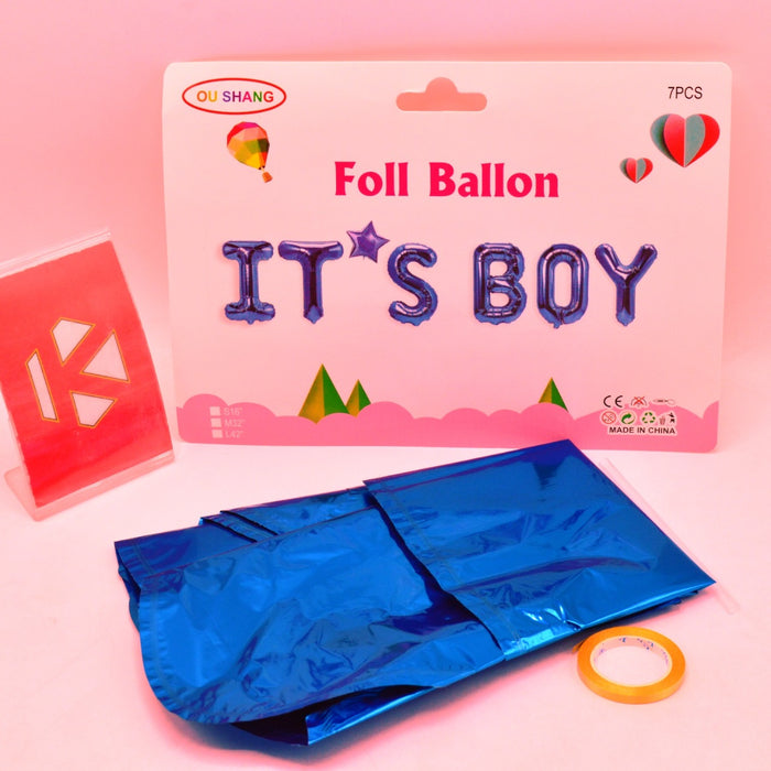 Foil Balloon Its Boy Pack of 7