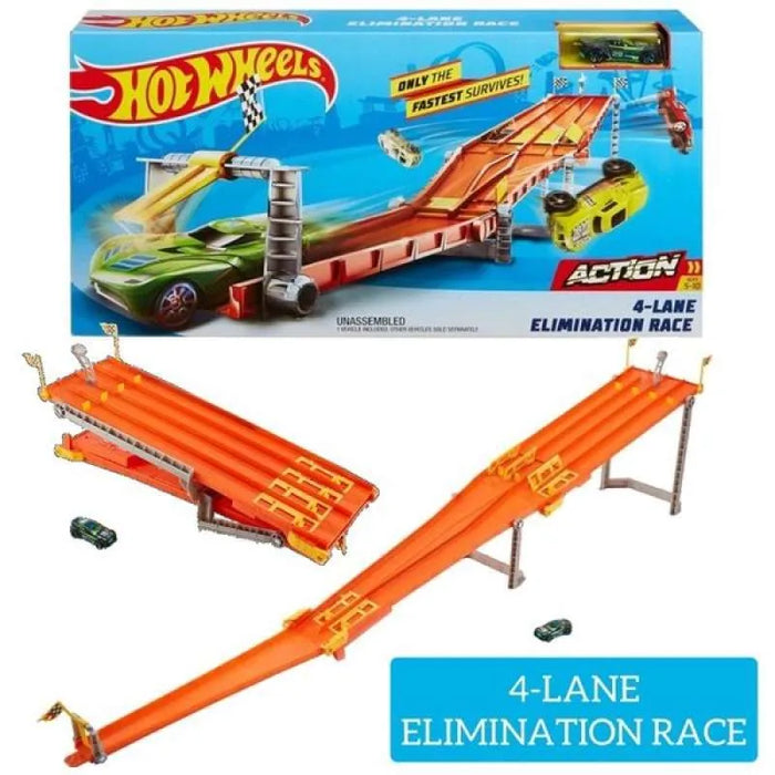 Hot Wheels 4-Lane Elimination Racing Track GDY60