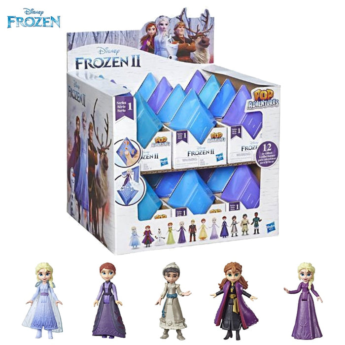 Disney Frozen 2 Collection Memorial Blind Elsa Anna Olaf Christopher Reindeer Character Model Figures Toy for Girls