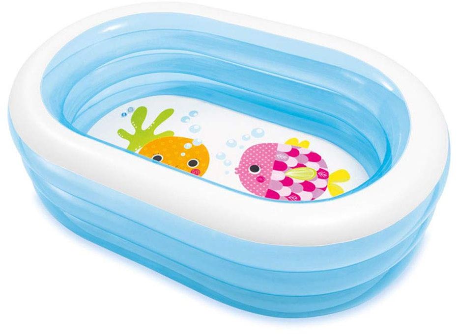 Intex 57482 Inflatable Oval Fish Printed Kiddie Pool