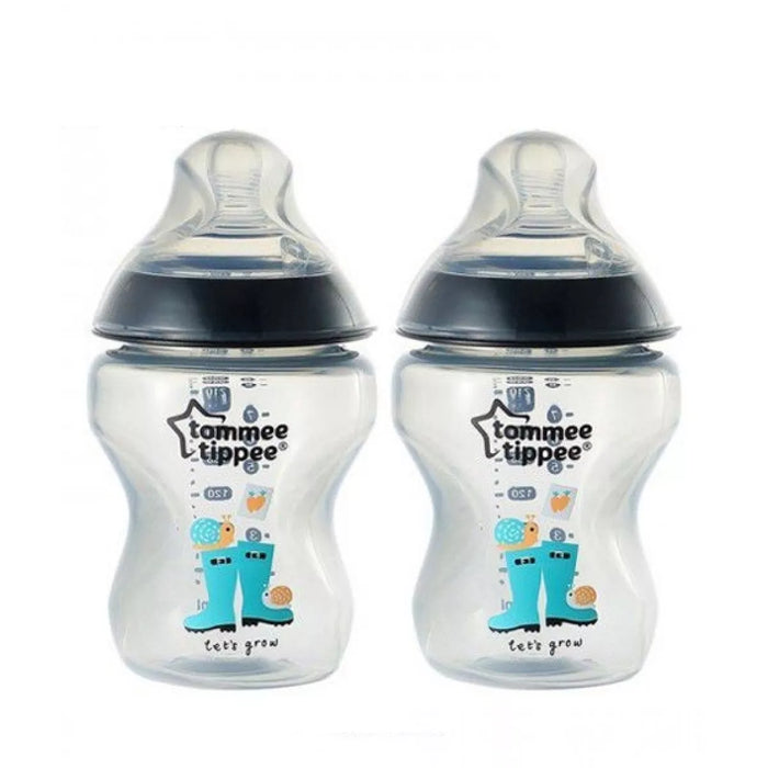 Tommee Tippee Tinted Feeding Bottle 260ml Pack of 2 - Black