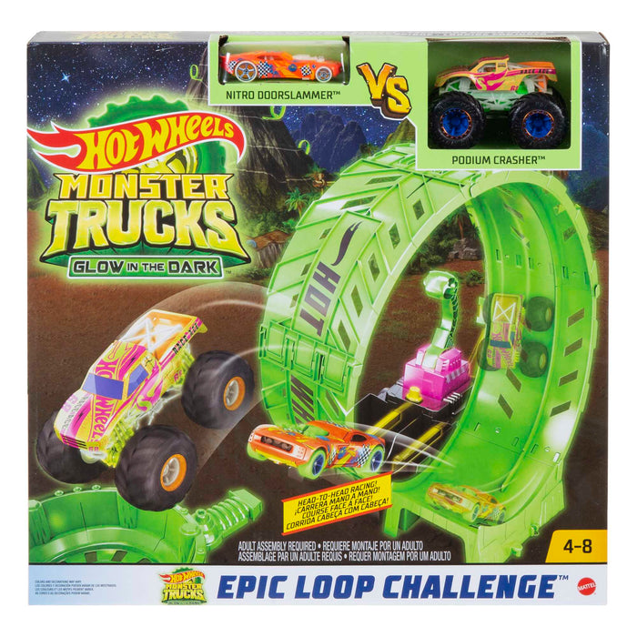 Hot Wheels Monster Trucks Epic Loop Challenge Playset With 2 Vehicles HBN02